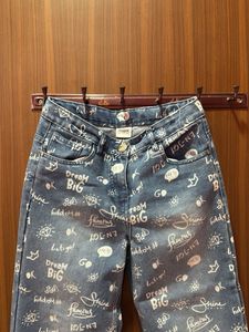 Printed Denim Jeans