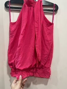 Pink Halter Neck Beautiful Top
