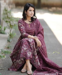 Floral Print Anarkali Kurta Set