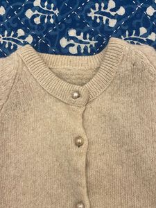 Ladies Cardigan, Small Size, Cream Color