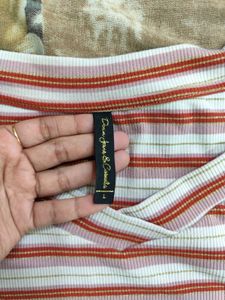 Striped V-Neck Tee