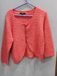 Coral Knit Cardigan