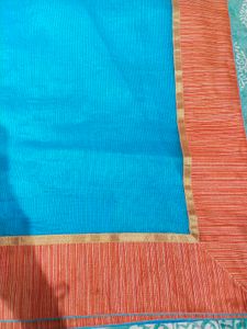 sky blue saree