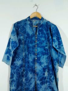 Multi Color Tie &amp; Die Kurta For Women's