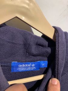 Adidas Orignals Blue Logo Hoodie