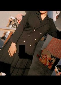 Chic Black Blazer Dress