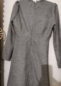 Elegant Grey Midi Dress