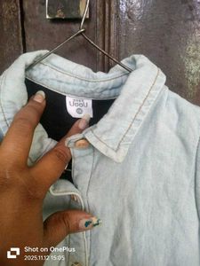 Cute Denim Sleeveless Shirt