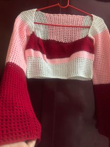 Crochet Crop Top Sweater