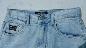 Blue High Waisted Denim Jeans