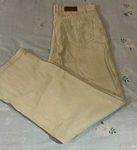 Wide Leg Beige Pants