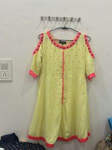 Yellow Embroidered Kurta