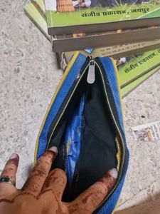 Vintage Blue &amp; Yellow Pouch