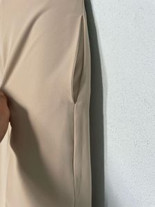 Beige Wide Leg Pants