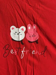 Red Best Friend Top