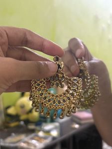 Golden Jhumka Earrings