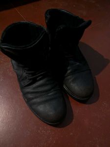 Black  leather Ankle Boots