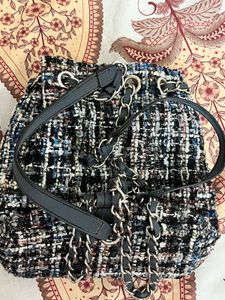 Zara tweed Mini Backpack