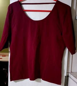 "Ginger By Lifestyle" Maroon Top With Freebie