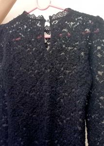 Black Sheer Top