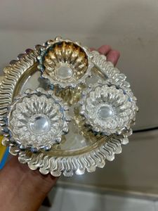 New Vintage German Silver Plated Kankavati