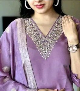 Elegant Purple Kurta Set