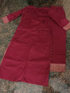 Elegant Maroon Kurta Pant Set