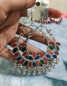 Colorful Statement Earrings combo pack of 2