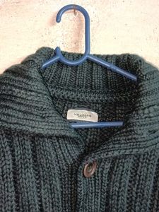 Heavy Winter Cable Knit Cardigan Woolen Sweater