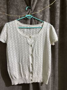White Knit Cardigan