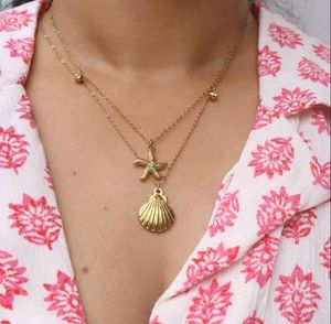 Gold Layered Tarnish Beach Necklace