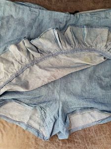 Ruffled Denim Skort