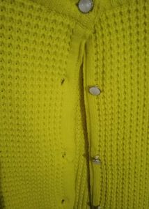 Yellow Knit Cardigan