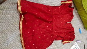 Red &amp; Gold Kurta Set