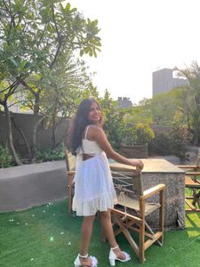 White Backless Frock