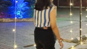 Striped Tie-Front Top