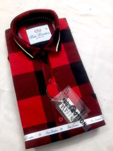 Luis London Red & Black Checkered Shirt