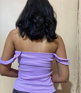Cute Lilac Ruffle Tank Top