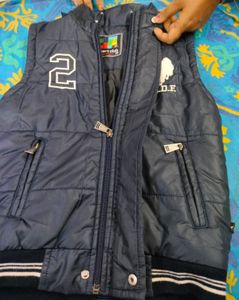 Stylish Navy Blue Vest Jacket