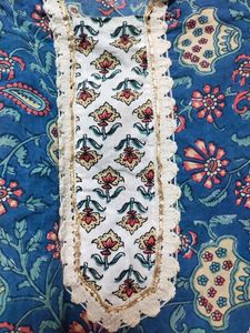 Pure Cotton Hand Block Printed Blue Suit Set