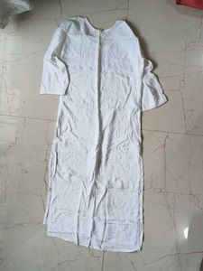 White kurta with little sequin work on it