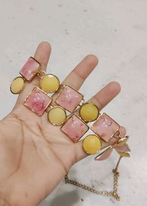 Pink And Beige Necklace