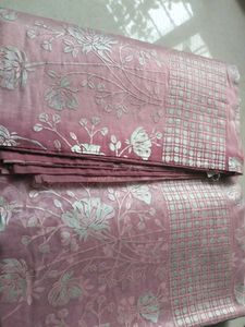 Pretty Organza Type Pink Saree
