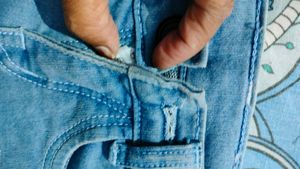 Denim Girl  Embroidered Skirt