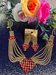 Red &amp; Gold Jewelry Set