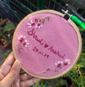 Custom Embroidered Hoop Art
