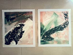 Combo Abstract Fish Paintings