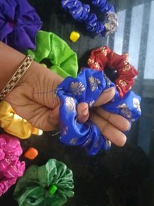 Colorful Handmade Scrunchie Set