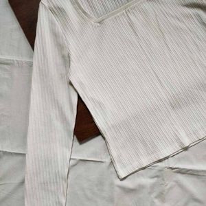 Square Neck Long Sleeve Top