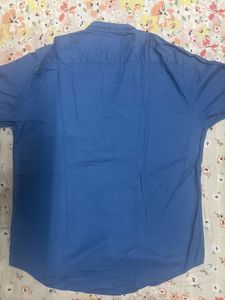 Blue Casual Shirt - ascot medium relaxed fit 100%